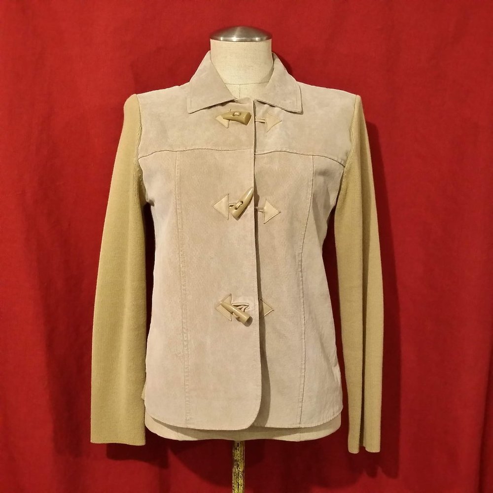 Escapade Beige Suede Leather & textile Blazer